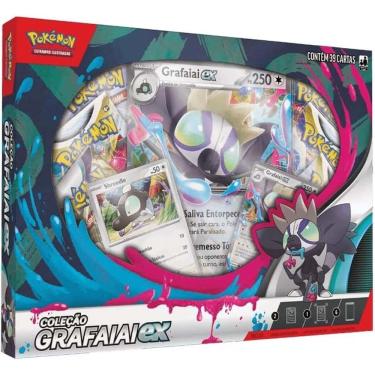 Imagem de Box Pokemon Coleção Grafaiai Ex - 003 39 Cartas Copag TCG