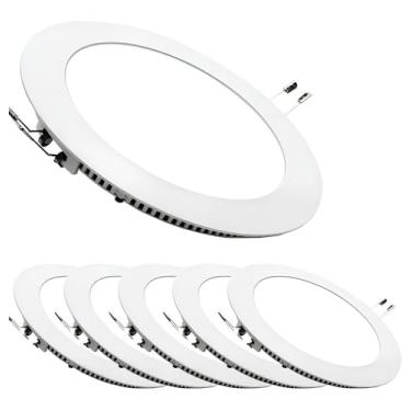 Imagem de Kit 5 Plafon Embutir Luminária Led 18w Redondo Bivolt