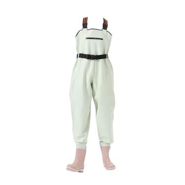 Imagem de Waders Waders De Pesca Ao Ar Livre Em PVC Para Mulheres, Botas Impermeáveis ​​de Calças Wader No Peito Para Caça E Vadear, Com Bolsos Selados(Green,41 EU)