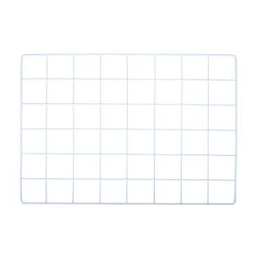 Imagem de YOKIVE Painel de grade de arame de ferro, placa de painéis decorativos | Suporte para exibição de fotos com moldura suspensa para escritório em casa (branco, 40,6 x 30,5 cm)