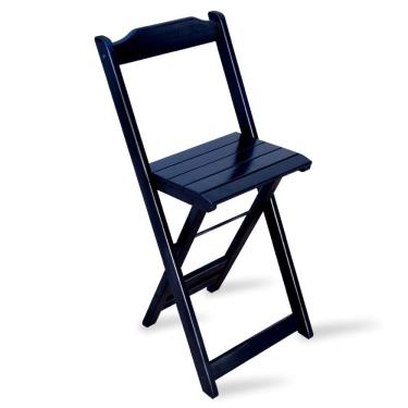 Imagem de Cadeira Bistro Dobravel Madeira Preta - Tarimata