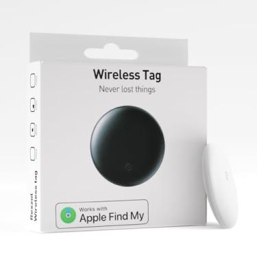 Imagem de Smart Tag Bluetooth rastreador de bagagem, rastreador IP68 à prova d'água funciona com Find My (apenas iOS), localizador localizador para chaves, bagagem, mochila, carteira (branco, 1 peça)