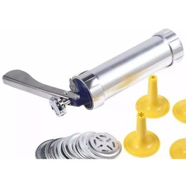 Imagem de Máquina de Fazer Biscoito Shule Jiale - 10 Formas - Prata