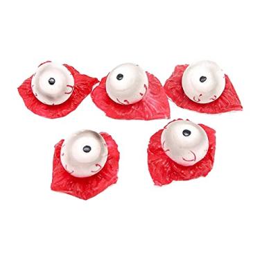 Imagem de Pacote com 5 globos oculares sangrentos, decoração falsa de Halloween, brinquedos de brincadeira assustadores para festivais de festa de Halloween, adereços assustadores type8