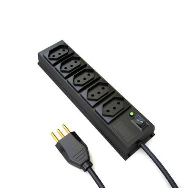 Imagem de Filtro De Linha 5 Tomadas Padrão Nbr14136-10A-100/240V 2P+T - Casa Das