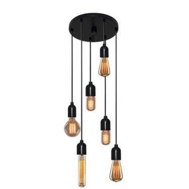 Imagem de Lustre Pendente Luminária Retro Md-4162/6 Suporte Para Lâmpada / Não I