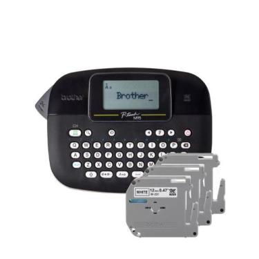 Imagem de Combo 1 Rotulador Eletrônico Preto Ptm95bk +  3 Fitas M231 - BROTHER