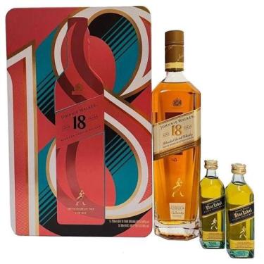 Imagem de Whisky johnnie walker 18 anos c/ 2 mini blue label50 ml, U