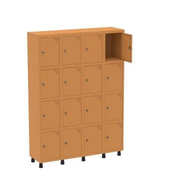 Imagem de Armário Guarda Volume Locker Roupeiro 16 Portas Aço GRP 504/16 - Pandi