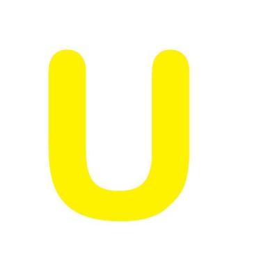 Imagem de Letras em EVA Alfabeto Amarelo - 14cm - Extra Festas, U