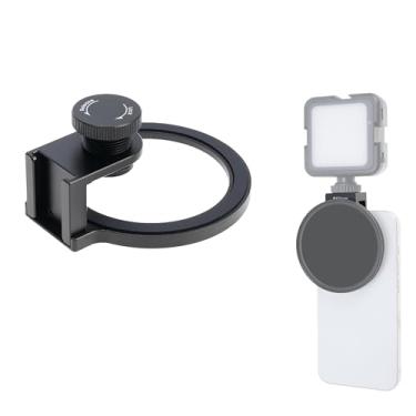 Imagem de FOTGA Adaptador de filtro de lente rosqueada de 67 mm de encaixe para iPhone 14 15 16 Pro Max Smartphone, suporte frio para microfone/luz LED, puxador de bloqueio antiderrapante/anti-arranhões