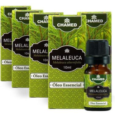 Imagem de Kit 5 Óleo Essencial de Melaleuca alternifolia Tea Tree 10ml - Chamed,