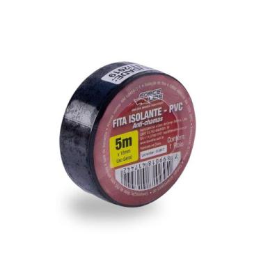 Imagem de Fita Isolante Force Line, 5 Metros, 13x18mm, Preto - 190600001