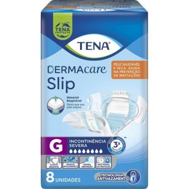 Imagem de Fralda Geriátrica Tena Dermacare Slip Ultra G com 8 unidades