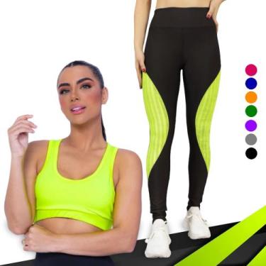 Imagem de KIT conjunto TOP ALÇA MÉDIA bojo + CALÇA LEGGING REDINHA Feminino Acad