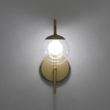 Imagem de Arandela LuminaLux ALX052 Colonial Globo Vidro 12cm Vintage, Champanhe