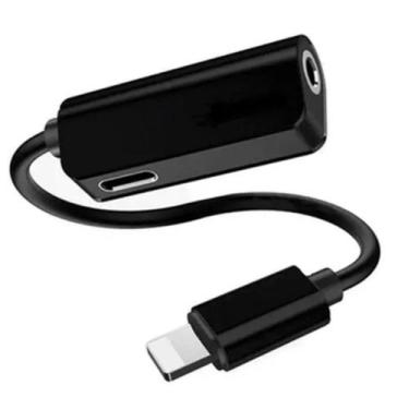 Imagem de Cabo Adaptador Celular Carrega Fone Duplo pra Iphone Dupro - A.R Varie