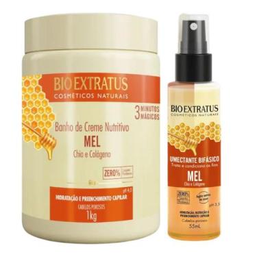 Imagem de Kit Mel hidratação e controle de porosidade 1 Banho de creme 1kg 1 Fix