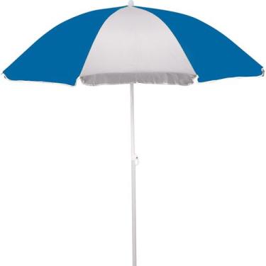 Imagem de Guarda Sol Fashion 1,8 Metros Aço Praia Piscina - Mor, Branco e Azul