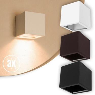 Imagem de Arandela 1 Facho/Foco Efeito Parede Externa/ Interna Pergolado Kit 03 