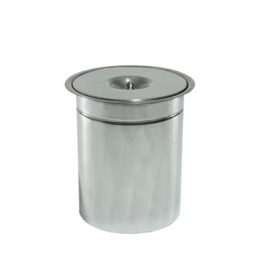 Imagem de Lixeira Pia Cozinha Embutir Granito Em Inox - Inovar Metais, 12 Litros