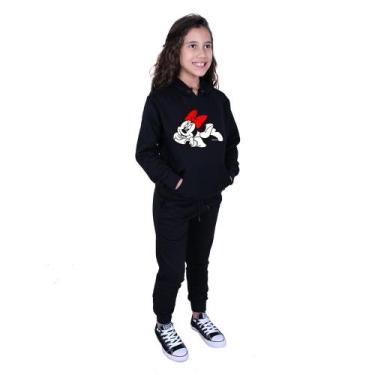 Imagem de Blusa De Moletom Infantil Minnie Feminino - Graziela Store, Preto, 12