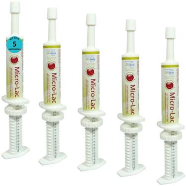 Imagem de Micro Lac Aditivo Probiótico Para Cães Gatos Equínos 15g Kit Com 5 - I