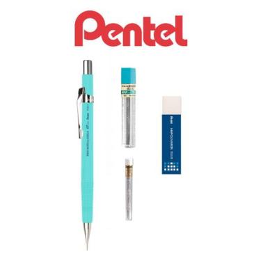 Imagem de Lapiseira Pentel Sharp 0,7mm VD Esmer. + Grafite + Borrachas