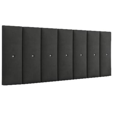 Imagem de Painel Greta Pro 140cm Casal para Quarto Suspenso Preto - A Z DECOR