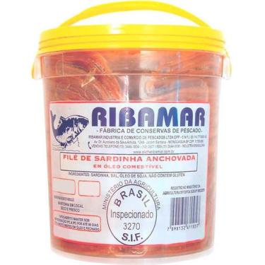 Imagem de Filé De Sardinha Anchovada Ribamar Balde 1kg