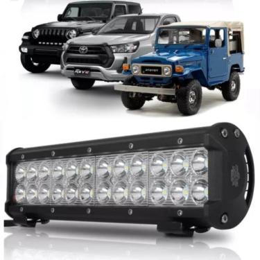 Imagem de Farol De Milha Super Led Cree Auxiliar 72w Barra BiVolt 12v/24v Trator