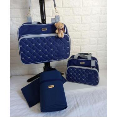 Imagem de Kit Bolsa Maternidade Mamãe Bebê Nene Menino Menina 4 Peças - Ludy Bab