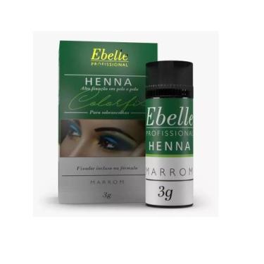 Imagem de Henna Para Sobrancelha Ebelle 3g Marrom