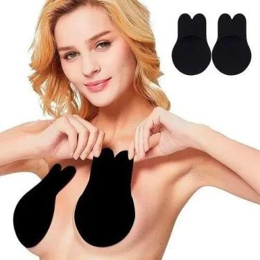 Imagem de Sutiã Mágico Adesivo Levanta Seio Silicone Invisível - Push Up, Preto,