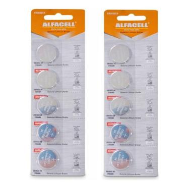 Imagem de Bateria Alcalina CR2032 Kit 2 Cartelas com 10 Unidades 3V Pilha Moeda 