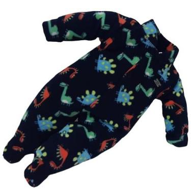 Imagem de Macacão Longo Soft Bebe Menino Inverno Katita Kids Ref 25106, Azul mar