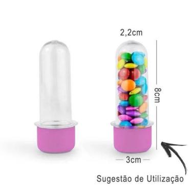 Imagem de Mini Tubete Lembrancinha 8cm 10 unidades - Lilas - Rizzo Embalagens e 