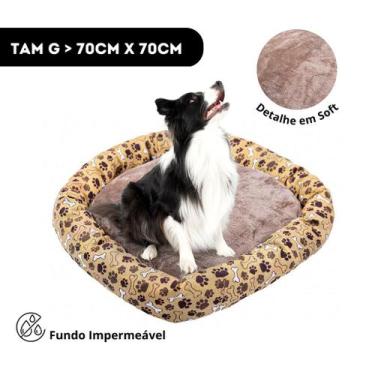 Imagem de Colchonete Cama Caminha 70x70 com Almofada Manta Soft Pet G Impermeave