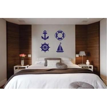 Imagem de Adesivo De Parede Decoração Quarto Sala Mar Marinheiro - pinkie