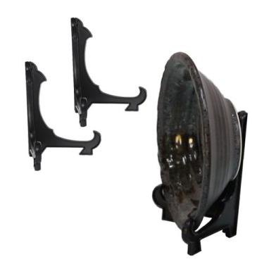 Imagem de Kit com 2 Peças Suporte Para Pratos e Azulejos Preto 12,5cm - AC