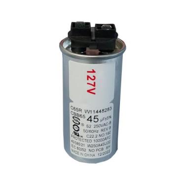 Imagem de Capacitor 45 MFD 45uf 250V Máquina de Lavar Lavadora Corpo de Alumínio