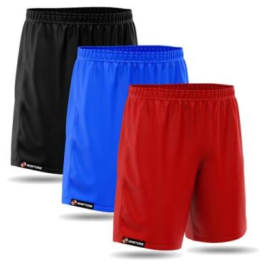 Imagem de Kit 3 Shorts Bermuda Academia Masculina Praia Treino Corrida Training 