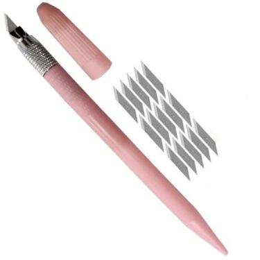 Imagem de Caneta Estilete Precisão Cartonagem Scrapbook + 15 Lâminas. - Premier,