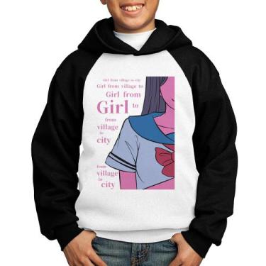 Imagem de Moletom Infantil Girl From Village To City - Foca na Moda, Branco, Pre