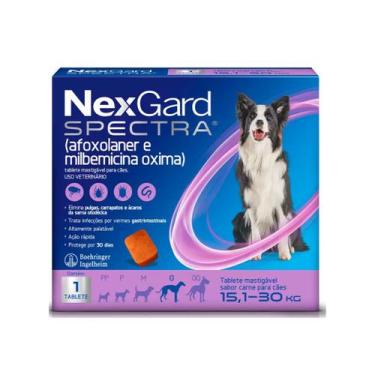 Imagem de Nexgard Spectra Cães 15 a 30kg 1 Comprimido Antipulgas Vermifugo - Boe
