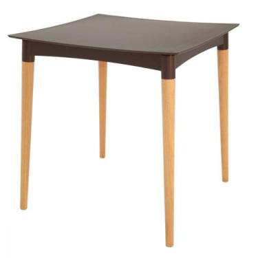 Imagem de Mesa Tramontina Diana 70x70cm Marrom Pernas de Madeira