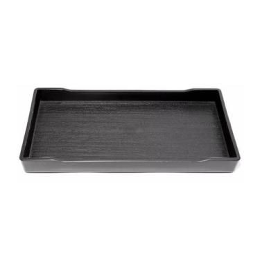 Imagem de Bandeja Retangular Preta Plástico Decoração 24cm - Unyhome