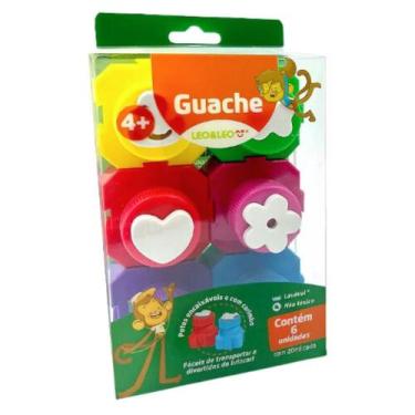 Imagem de Guache com Pote Encaixável e 6 carimbos LEO&LEO - Leonora