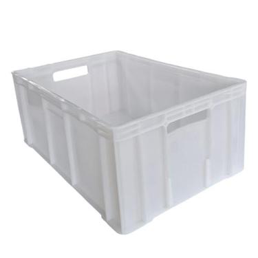 Imagem de CAIXA FECHADA 45L BRANCA 39,8x24x59,1 MS50FA COM ALÇA - MERCOPLASA