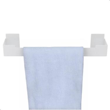 Imagem de Porta Toalha De Rosto Branco De Parede Com Adesivo 3M SF.ELG - ShopFor